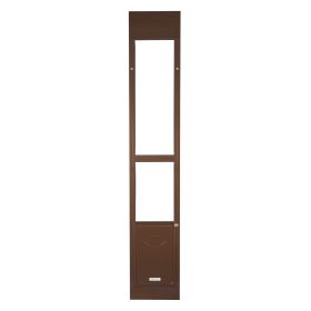 VEVOR Dog Door for Sliding Glass Door, 75 7/8 to 80 11/16 in Adjustable Height, Aluminum Alloy Frame with Rotating Hinges, Lock Design